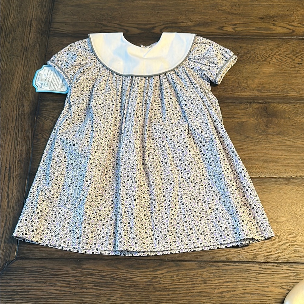 Floral Baby Dress with White Collar